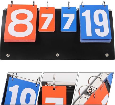 Portable Tabletop Scoreboard for Basketball and Soccer Games, Easy to Use PVC Flip Scorekeeper, Efficient Sports Competition Score Supplies for Indoor and Outdoor Use in Kuwait
