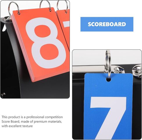 Portable Tabletop Scoreboard for Basketball and Soccer Games, Easy to Use PVC Flip Scorekeeper, Efficient Sports Competition Score Supplies for Indoor and Outdoor Use in Kuwait