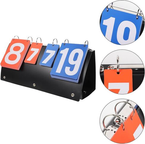 Portable Tabletop Scoreboard for Basketball and Soccer Games, Easy to Use PVC Flip Scorekeeper, Efficient Sports Competition Score Supplies for Indoor and Outdoor Use in Kuwait