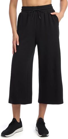 Danskin Women's Luxe Gaucho Wide Leg Lounge Pants with Pockets in Kuwait