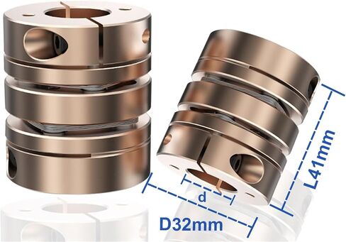 Industrial Disc Coupling D32L41mm High Precision Flex Disk Type Aluminum Coupler 8mm to 22mm(5X6) in Kuwait