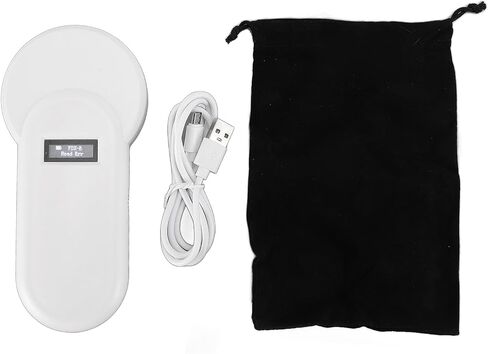 Bewinner Rechargeable Pet Microchip Reader, Portable Animal Chip Scanner with Low Frequency Dual Band, USB Connectivity, Handheld ID Tag Reader for Dog Cat Information Management in Kuwait