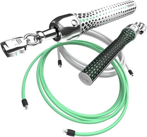 مجموعة Crossrope Get Lean 2020 - حبل القفز الموزون - حبال 1/4 رطل و1/2 رطل - مقابض رفيعة - كبير in Kuwait