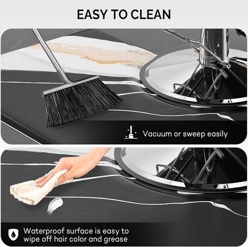 OmySalon Salon Mat for Hair Stylist Anti Fatigue, 3 ft. x 5 ft. Comfort Barber Floor Mat with Round Cutout, Hairdresser Standing Matt, Anti-Slip Easy Cleaning in Kuwait