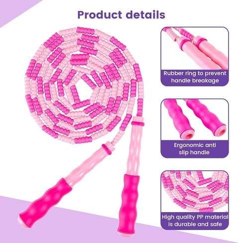 Jump Rope for Kids Jump Rope Bulk, 36 Pack Soft Beaded Jump Ropes Adjustable Jump Ropes for 4 5 6 7 8 10 12, Keeping Fit, Training for Exercise Slim Body Jumprope at Home School Gym in Kuwait