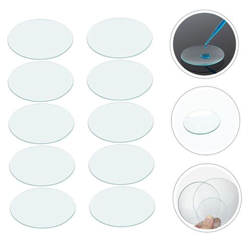 10pcs Transparent Glass Watch Glasses Laboratory Beakers Covers Borosilicate Flat Lids for Chemistry Experiments Science Classroom Testing in Saudi Arabia