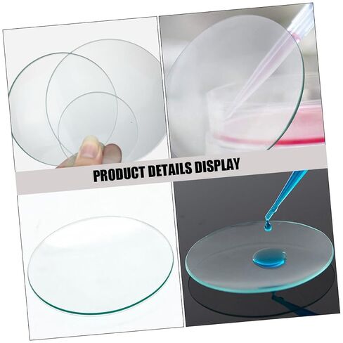 10pcs Transparent Laboratory Watch Glass Beaker Covers Round Flat Glassware for Spill Prevention Observation Experiment Use in Saudi Arabia