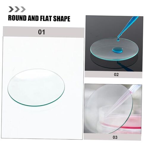 10pcs Transparent Laboratory Watch Glass Beaker Covers Round Flat Glassware for Spill Prevention Observation Experiment Use in Saudi Arabia