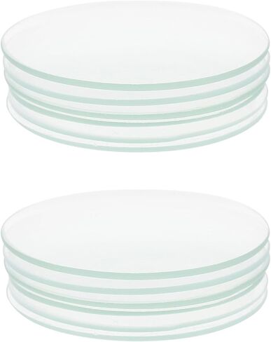 jojofuny 10pcs Transparent Laboratory Watch Glass Chemical Experiment Evaporating Dish Beaker Cover Glass Surface Dish for School Science in Kuwait