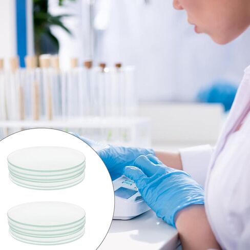 jojofuny 10pcs Transparent Laboratory Watch Glass Chemical Experiment Evaporating Dish Beaker Cover Glass Surface Dish for School Science in Kuwait
