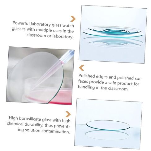 8pcs High Borosilicate Glass Beaker Covers with Polished Edges Watch Glass Replacement for Laboratory Chemistry Class School Experiments in Saudi Arabia
