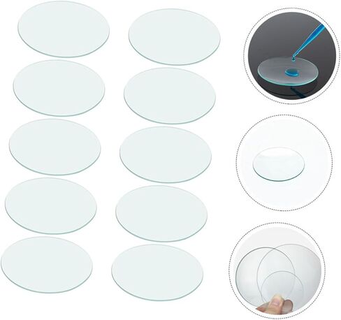 10pcs Laboratory Watch Glass Beaker Covers Transparent Smooth Glass Plates with Ground Edges for Evaporation and Sample Holding in Science Labs in Saudi Arabia