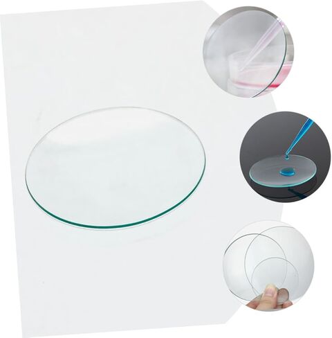 10pcs Laboratory Watch Glass Beaker Covers Transparent Smooth Glass Plates with Ground Edges for Evaporation and Sample Holding in Science Labs in Saudi Arabia