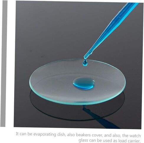 10pcs Laboratory Watch Glass Beaker Covers Transparent Smooth Glass Plates with Ground Edges for Evaporation and Sample Holding in Science Labs in Saudi Arabia