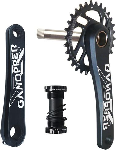 175 MTB Crankset 10 11 12 سرعة دراجة الطريق الجبلية Crankset Crankset بدلة كرنك سهلة التعديل 104 BCD مجموعة ذراع كرنك دراجة ترابية مع طقم دعامة سفلية 68 مم 73 مم 30 سلسلة سن (30T دراجة كرانسيت) in Kuwait
