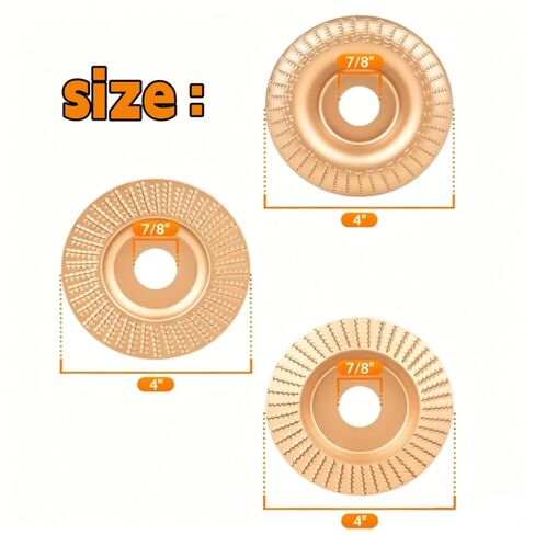 4 Inch Wood Grinding Disc Set, Angle Grinder Polishing Pad, High Carbon Steel Woodworking Disc, Professional DIY Woodworker Grinding Wheel for Angle Grinder (3PCS) in Kuwait