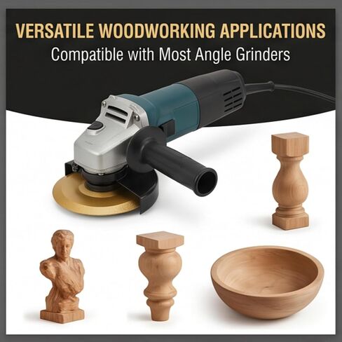 4 Inch Wood Grinding Disc Set, Angle Grinder Polishing Pad, High Carbon Steel Woodworking Disc, Professional DIY Woodworker Grinding Wheel for Angle Grinder (3PCS) in Kuwait