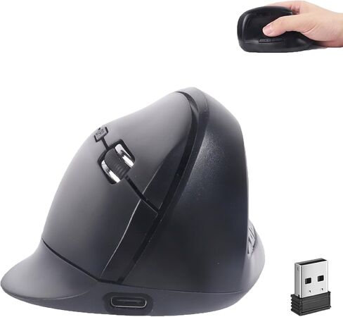 Ergonomic Mouse, Bluetooth Wireless Vertical Mouse,Rechargeable Silent Click,1600DPI, Comfortable Grip,for Office Home Use, PC Laptop Tablet Computer Mac Desktop Notebook -Reduce Wrist Pain(Blue) in Kuwait