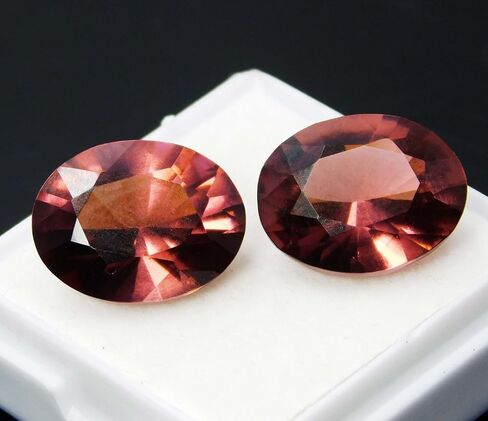Natural Sapphire Padparadscha Oval Shape 20 Ct CERTIFIED Loose Gemstone Pair in Kuwait