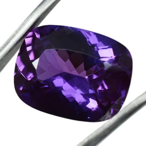12.55 Ct Natural Tanzanite Purple CERTIFIED Rare Loose Gemstone Cushion Cut in Kuwait