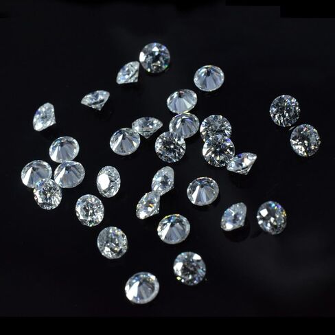 10 Pcs Round Cut Gemstone CERTIFIED Synthetic Moissanite 2 mm Lot VVSI D Color in Kuwait