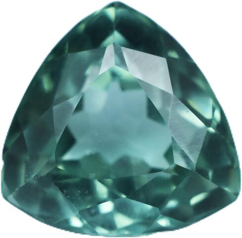 Natural Ceylon Bluish Green Sapphire 10.05 Ct Trillion Cut CERTIFIED Gemstone in Kuwait