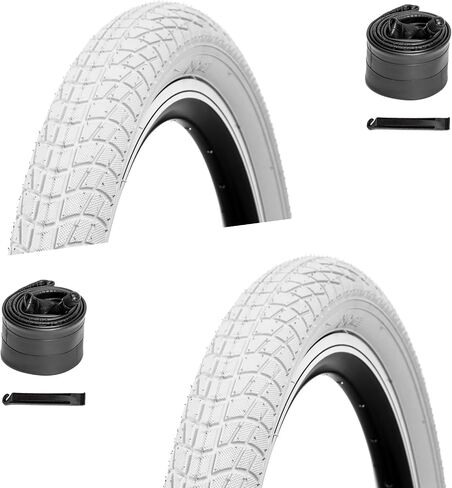 إطار دراجة للأطفال مقاس 16/20، إطار دراجة BMX عالي التحمل مقاس 16/20×2.125 بوصة مع صمام شريدر للأنابيب الداخلية مقاس 16 بوصة/20 بوصة، متوافق مع الأطفال والدراجات الثلاثية والدراجات الطراد in Kuwait