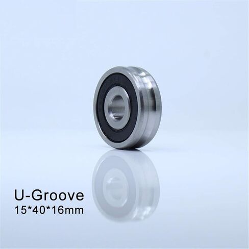 Roller Bearings 15x40x16mm Outer Ring with U-Groove Bearing 1PC Wire Cable Pulley Bearing Walking Heavy Pulley Crane U Groove Wheel Bearings in Kuwait