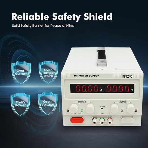 تيار مستمر متغير لإمداد الطاقة، 30 فولت 20 أمبير خطي قابل للتعديل، مصدر طاقة مختبري MP3020D، مع تبديل الوضع الذكي، لاختبار عمر مكثف محرك التيار المستمر in Kuwait