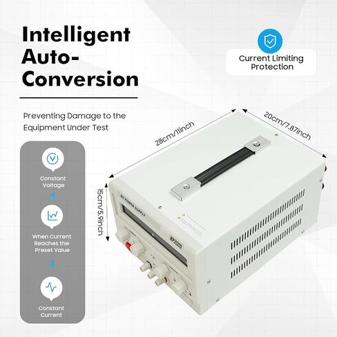 تيار مستمر متغير لإمداد الطاقة، 30 فولت 20 أمبير خطي قابل للتعديل، مصدر طاقة مختبري MP3020D، مع تبديل الوضع الذكي، لاختبار عمر مكثف محرك التيار المستمر in Kuwait