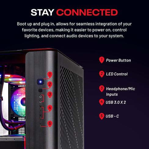 Skytech Gaming O11 Vision Gaming PC، AMD Ryzen 7 9800X3D 4.7 جيجا هرتز، NVIDIA RTX 5080 16 جيجا، لوحة X870، 2 تيرابايت Gen4 NVMe SSD، 32 جيجا DDR5 RAM 6000، 850 وات Gold ATX 3 PSU، 360 ARGB AIO، Wi-Fi، Win 11، سطح المكتب in Kuwait