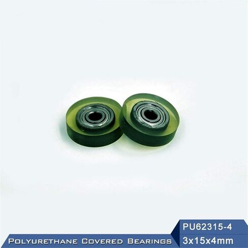 Power Transmission Products PU 623 Polyurethane Covered Bearing Shaft 3mm PU62315-4 Urethane Cover PU623 3x15x4mm Bearings Ball Bearings in Kuwait