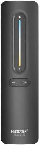 MiBOXER C3 CCT Color Temperature Remote, 1-Zone Wireless 2.4GHz LED Brightness Dimmer, Compact Wall Clip Remote, Warm to Cool White Adjustable, Mi-Light 2.4G Compatible in Kuwait