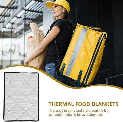 Thermal Insulation Blanket Cover for Food Transport 2-Pack Insulated Food Box Covers with Fixing Straps Lightweight Blanket for Takeaway Bbq Night Market Use Keep Warm and Fresh in Kuwait