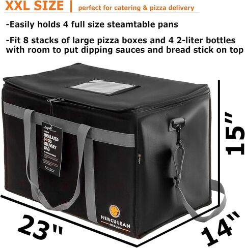 Herculean Premium Insulated Food Delivery Bag, Extra Divider, Hard Bottom Reinforcement Bundle in Kuwait