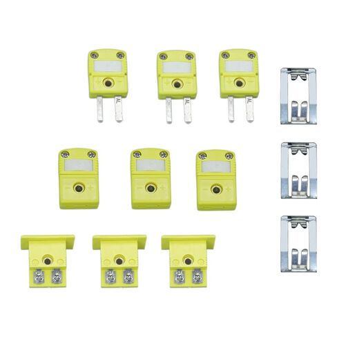 9 Packs of Type K thermocouple connectors | Type K terminal connectors (3 sets each of male and female connectors and extension cable terminals) in Kuwait