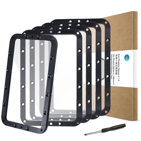 2Pack Original Replacement FEP Film for Photon Mono 2 and Mono 4,High Light Transmittance 95% for Faster Curing,Heat Resistant Up to 204℃,Pre-Framed Design Snap-in Design for 3D Resin Printer in Kuwait