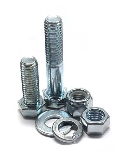 Titan Industrial Supply-425 Piece Grade 5 Coarse Thread Nut & Bolt Assortment Kit, Hex Head Bolts and Matching Nuts and Washers, Includes 1/4"-20, 5/16"-18, and 3/8"-16 Sizes, Zinc Plated in Kuwait