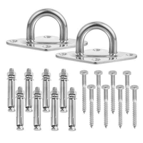 Operitacx 2 Sets M8 8mm Stainless Steel Anchor Ceiling Hooks Rhombus Plate Boat Cleat for Shade Sail Suspension Mounting Hardware in Kuwait