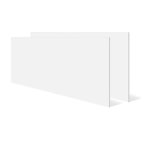 2 Pcs 12 x 24 x 1/4 Inch Plastic UHMW Sheets: White Density Polyethylene Board, Rectangular Solid Block for Industrial or Home DIY in Kuwait