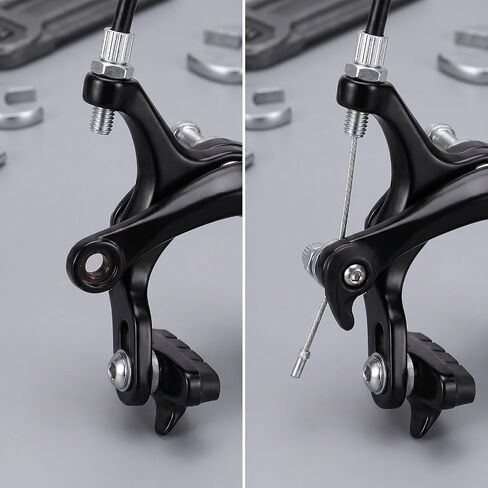 12 Pcs Silver Brake Cable Adjuster Throttle Cable Adjusting M6 Bike Screw Brake Cage Bolt Brake-Cable Adjuster Screw with Nut for Bicycles Motorcycles Scooters in Kuwait