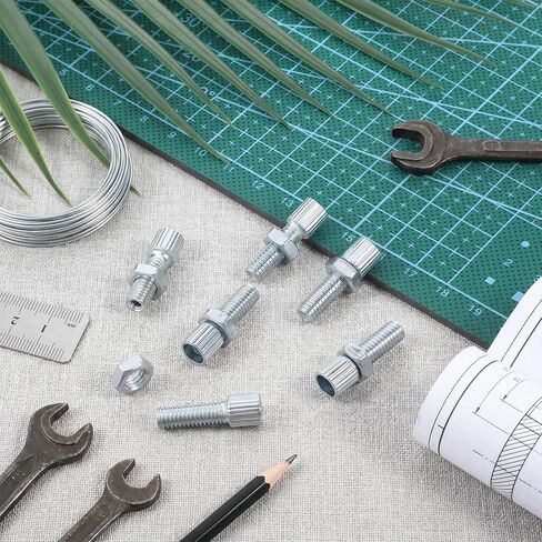 12 Pcs Silver Brake Cable Adjuster Throttle Cable Adjusting M6 Bike Screw Brake Cage Bolt Brake-Cable Adjuster Screw with Nut for Bicycles Motorcycles Scooters in Kuwait