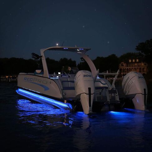 RecPro 20'-25' Blue LED Under Deck Lights | Pontoon Boat in Kuwait