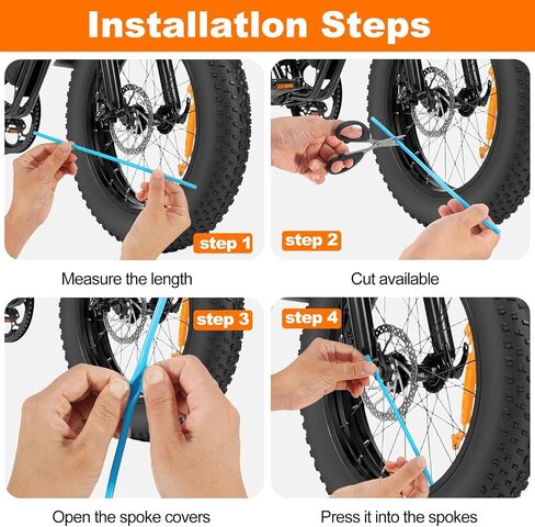 Spoke Covers Compatible with Ridstar Q20,Soft&Long Lasting,Accessories Compatible with Ridstar Q20,Trim Wrap Decoration Protector Fits 8"-23" Rim,72PCS,Vibrant Color in Kuwait