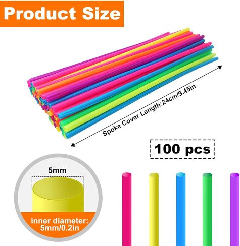Spoke Covers Compatible with Ridstar Q20,Soft&Long Lasting,Accessories Compatible with Ridstar Q20,Trim Wrap Decoration Protector Fits 8"-23" Rim,72PCS,Vibrant Color in Kuwait
