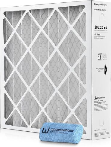 استبدال فلتر الهواء 20x20x4 MERV 11، FC100A1011 مرشحات فرن HVAC AC المطوية مع قطعة قماش للتنظيف بالجملة، عبوتان (الحجم الفعلي: 19.94 × 19.75 × 4.38 بوصة) in Kuwait