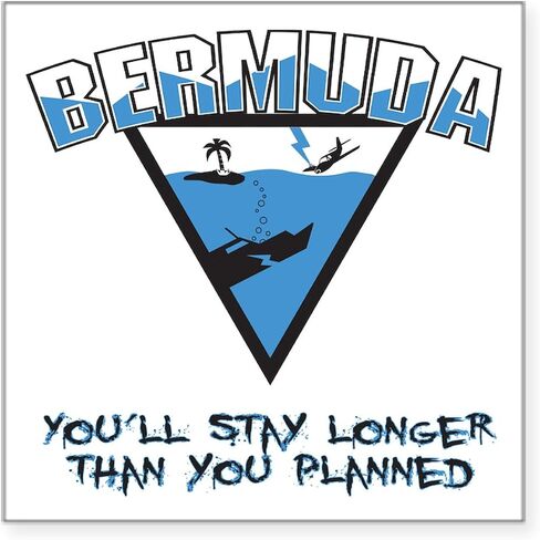 CafePress Bermuda Triangle Square Sticker 3 X 3 Square Bumper Sticker Car Decal in Kuwait