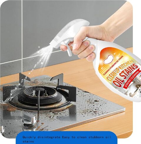 New Upgrade Kitchen Cleaner, Clean Up Kitchen Oil Stains Spray, Heavy Duty Kitchen Degreaser & Cleaner for Multi-Surface Cookware & Countertop, Clean Up Kitchens Oil Stains(240ml/8.45oz) in Kuwait