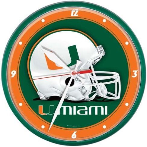 Miami Hurricanes Helmet Round Wall Clock 12.75" in Kuwait