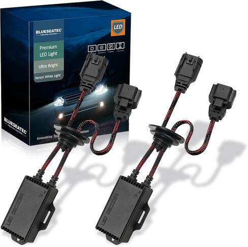 Bestview H13 9008 LED Light Canbus Decoder Anti Flicker Harness، مقاوم فك التشفير خالي من الأخطاء، محول مقاوم إلغاء تحذير LED، حزمة من 2 in Kuwait